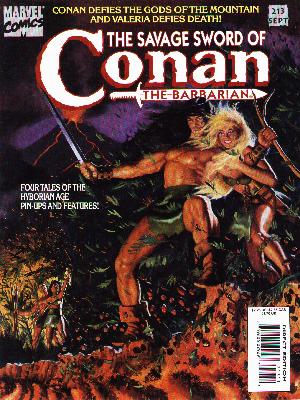 Savage Sword of Conan 213 - Marvel - The Barbarian - The God Of The Mountain - Sword - Woman