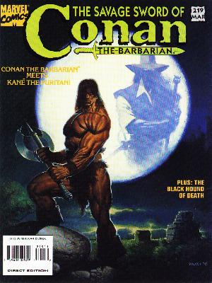Savage Sword of Conan 219 - Battle Axe - Moon - Black Hound Of Death - Barbarian - Muscles