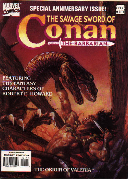 Savage Sword of Conan 225 - Monster - Man - Knife - Nails - Fire