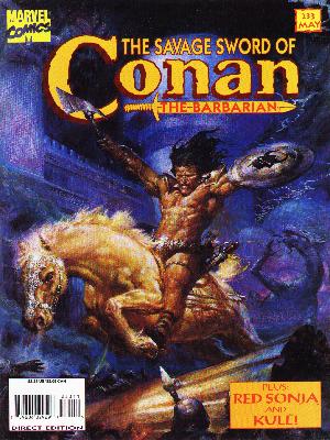 Savage Sword of Conan 233 - Horse - Axe - Shield - Red Sonja - Kule