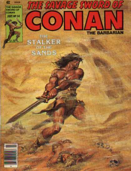Savage Sword of Conan 54 - Sword - Conan - The Barbarian - July No 54 - The Stalker Of The Sands
