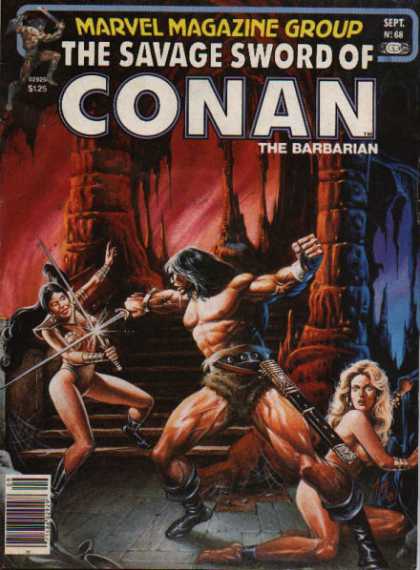 Savage Sword of Conan 68 - Marvel Magazine - The Barbarian - Gladiator - Wrestler - Real Hero - Joe Jusko