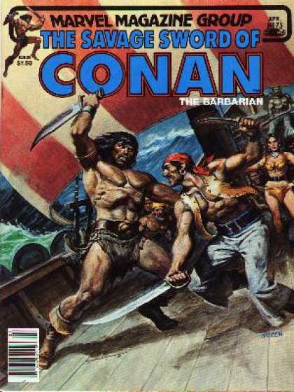 Savage Sword of Conan 75 - Pirates - Ship - Fights - Water - Female