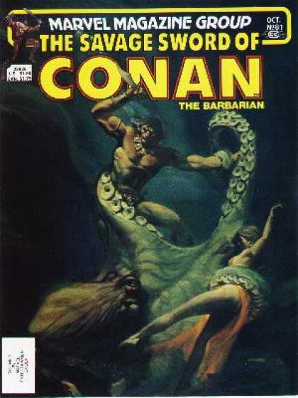 Savage Sword of Conan 81 - Marvel - Weapon - Tentacles - Woman - Octopus