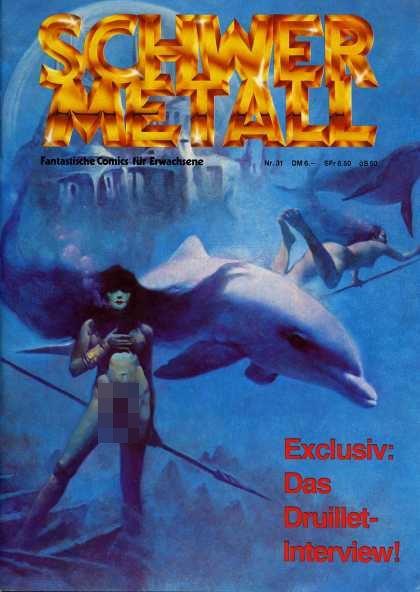 Schwermetall 33 - Dolphin - Underwater - Spear - Nude Women - Stairs