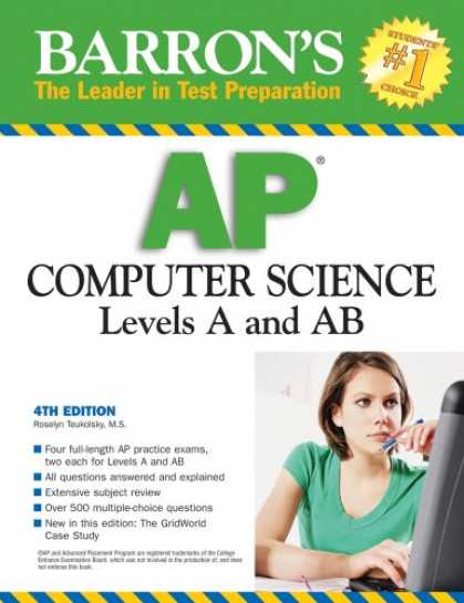 Science Books - Barron's AP Computer Science, Levels A and AB