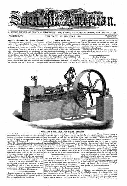 Scientific American - Sept 1, 1866 (vol. 15, #10)