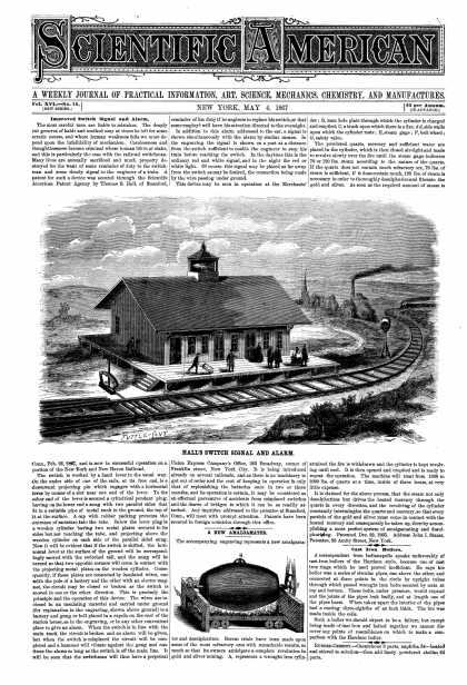 Scientific American - May 4, 1867 (vol. 16, #18)
