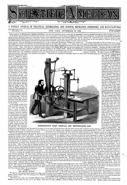 Scientific American - Sept 30, 1868 (vol. 19, #14)