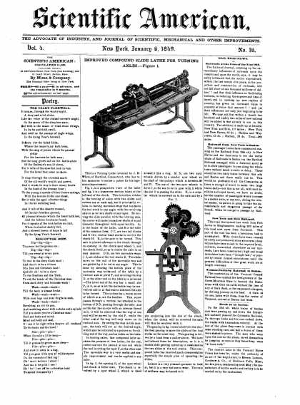 Scientific American - January 6, 1849 (vol. 4, #16)