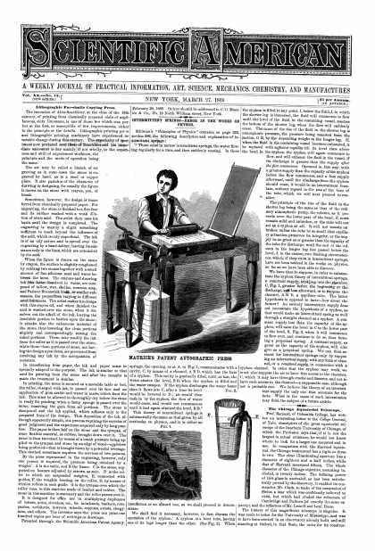 Scientific American - Mar 27, 1869 (vol. 20, #13)