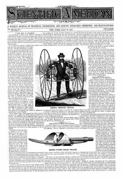 Scientific American - May 29, 1869 (vol. 20, #22)