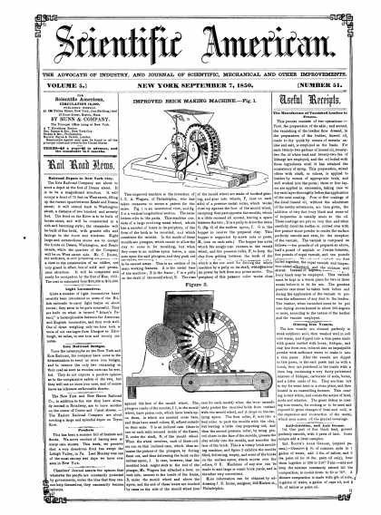 Scientific American - September 7, 1850 (vol. 5, #51)