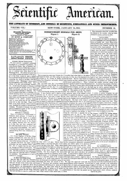 Scientific American - Jan 24, 1852 (vol. 7, #19)
