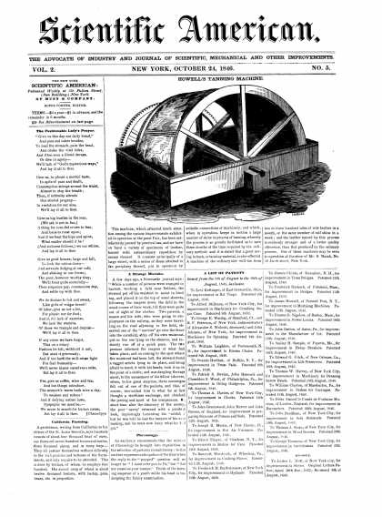 Scientific American - October 24, 1846 (vol. 2, #5)