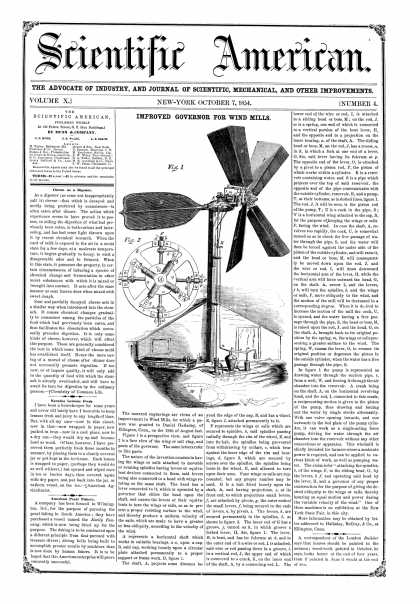 Scientific American - Oct 7, 1854 (vol. 10, #4)