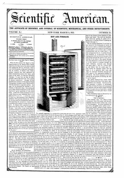 Scientific American - Mar 3, 1855 (vol. 10, #25)