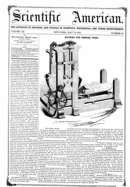 Scientific American - May 31, 1856 (vol. 11, #38)