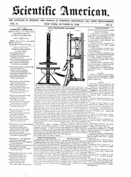 Scientific American - October 31, 1846 (vol. 2, #6)