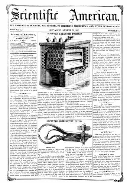 Scientific American - Aug 30, 1856 (vol. 11, #51)