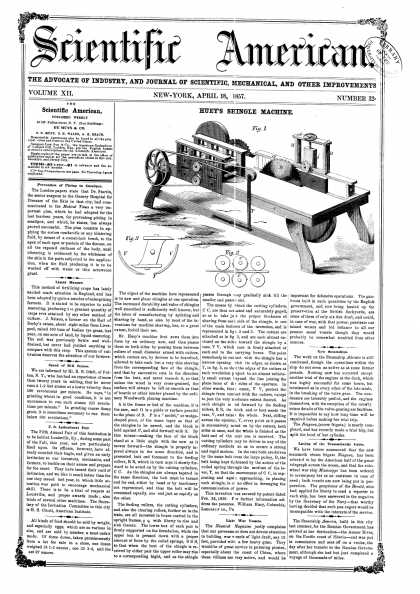 Scientific American - Apr 18, 1857 (vol. 12, #32)