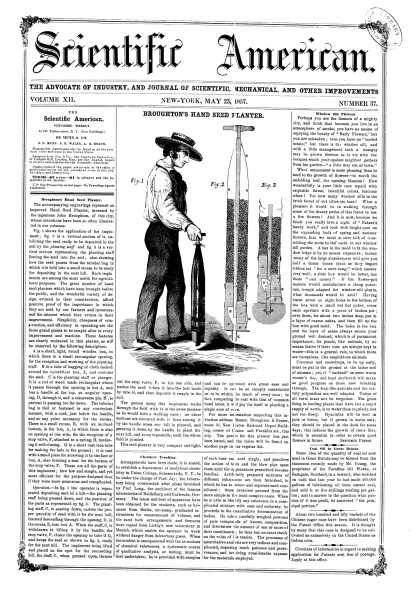 Scientific American - May 23, 1857 (vol. 12, #37)