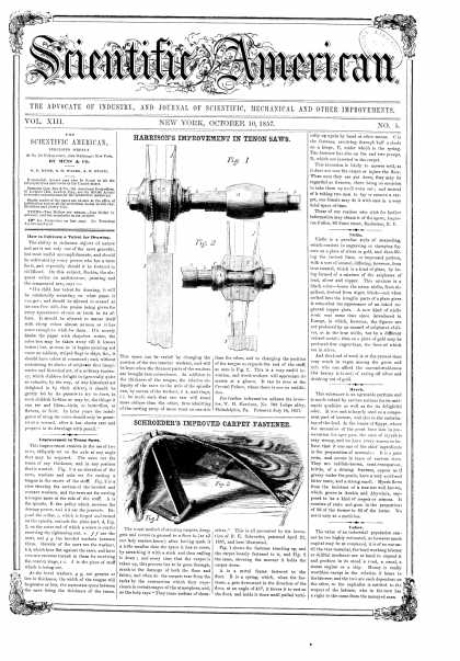 Scientific American - Oct 10, 1857 (vol. 13, #5)