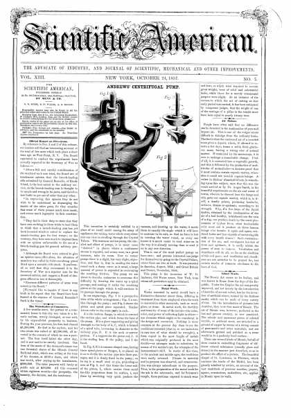 Scientific American - Oct 24, 1857 (vol. 13, #7)
