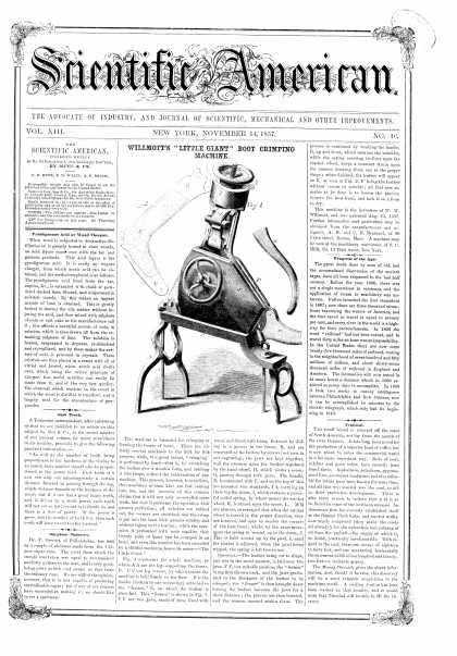 Scientific American - Nov 14, 1857 (vol. 13, #10)