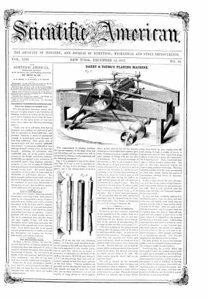 Scientific American - Dec 12, 1857 (vol. 13, #14)