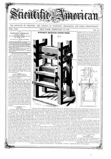 Scientific American - Feb 27, 1858 (vol. 13, #25)