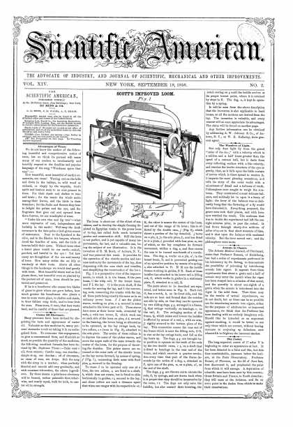 Scientific American - Sept 18, 1858 (vol. 14, #2)