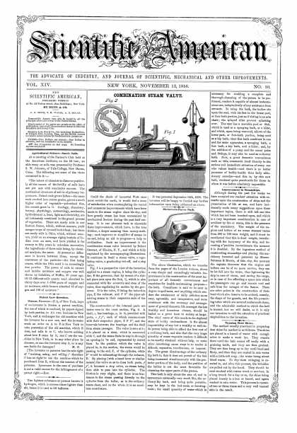Scientific American - Nov 13, 1858 (vol. 14, #10)