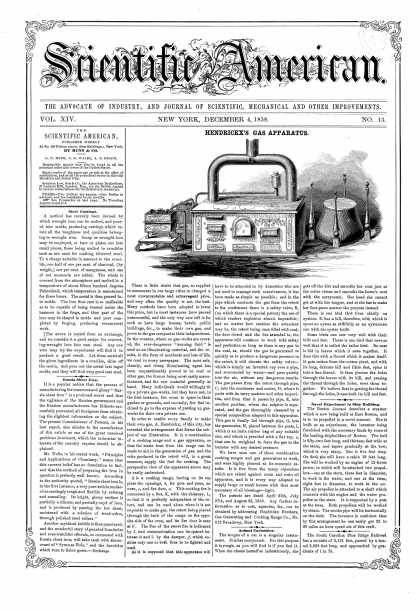 Scientific American - Dec 4, 1858 (vol. 14, #13)