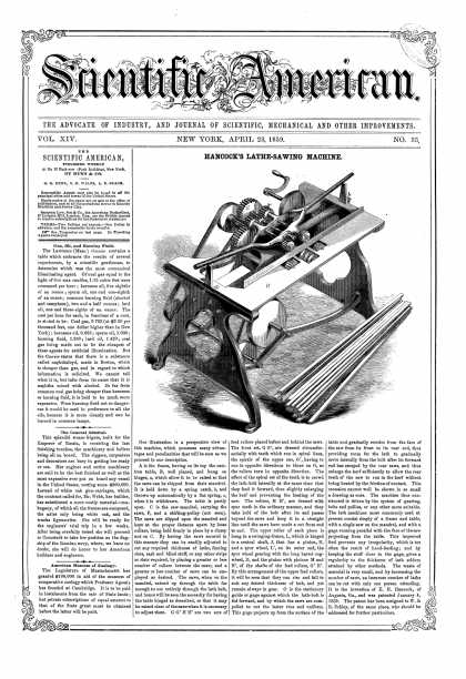 Scientific American - Apr 23, 1858 (vol. 14, #33)
