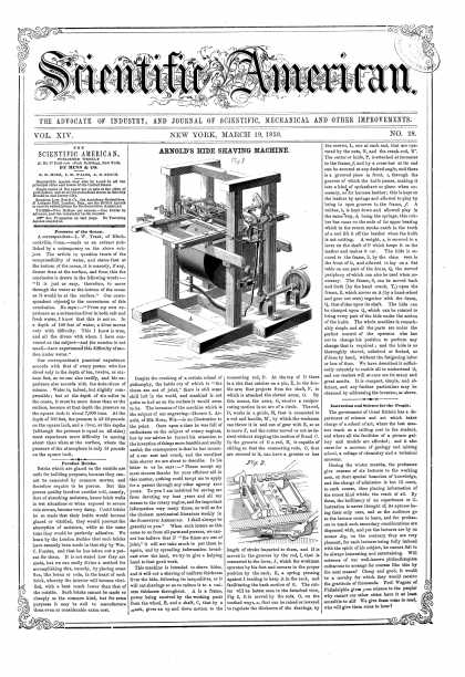Scientific American - Mar 19, 1859 (vol. 14, #28)