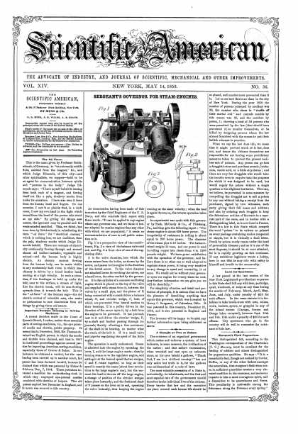 Scientific American - May 14, 1859 (vol. 14, #36)