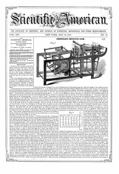 Scientific American - May 28, 1859 (vol. 14, #38)