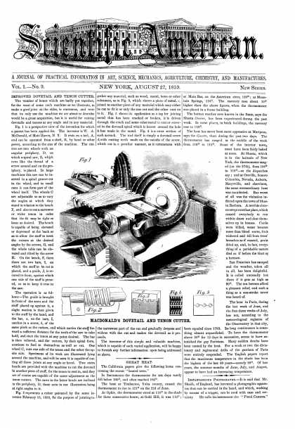 Scientific American - Aug 27, 1859 (vol. 1, #9)