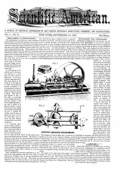 Scientific American - Sept 24, 1859 (vol. 1, #13)