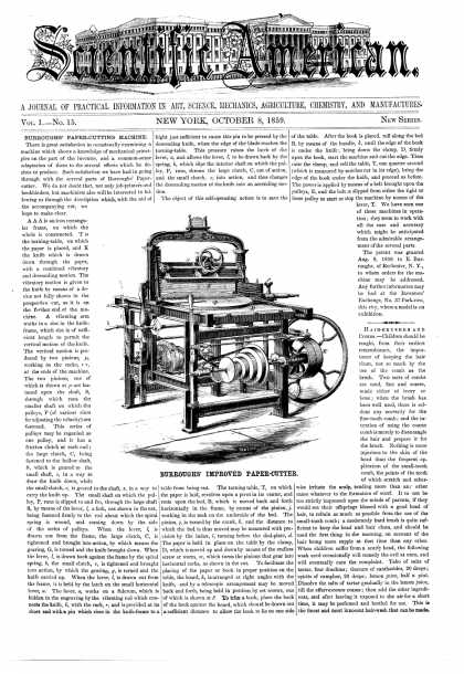 Scientific American - Oct 8, 1859 (vol. 1, #15)