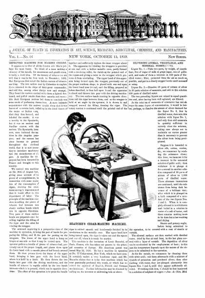Scientific American - Oct 15, 1859 (vol. 1, #16)
