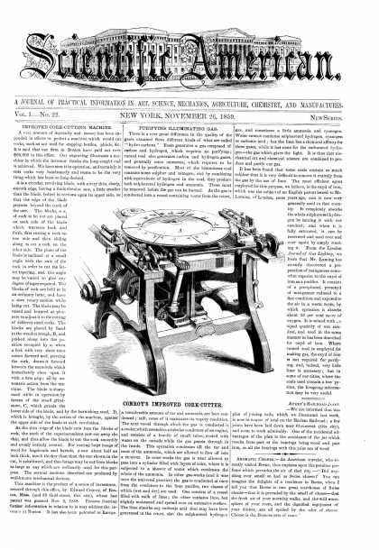 Scientific American - Nov 26, 1859 (vol. 1, #22)