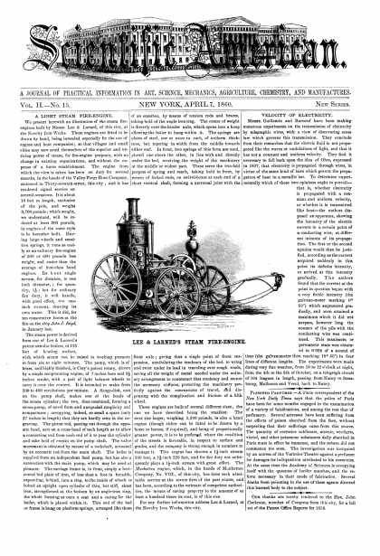 Scientific American - Apr 7, 1860 (vol. 2, #15)