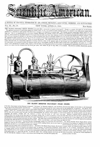Scientific American - Apr 28, 1860 (vol. 2, #18)