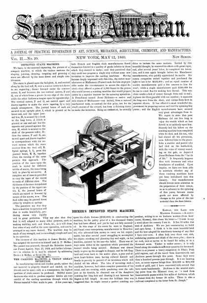 Scientific American - May 12, 1860 (vol. 2, #20)