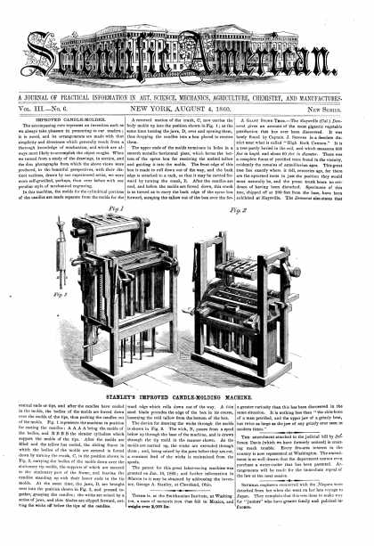 Scientific American - Aug 4, 1860 (vol. 3, #6)