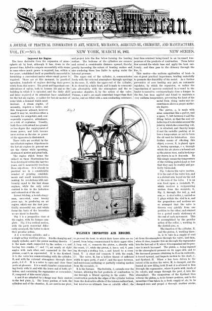 Scientific American - Mar 16, 1861 (vol. 4, #11)