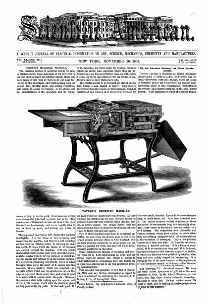 Scientific American - Nov 26, 1864 (vol. 11, #22)