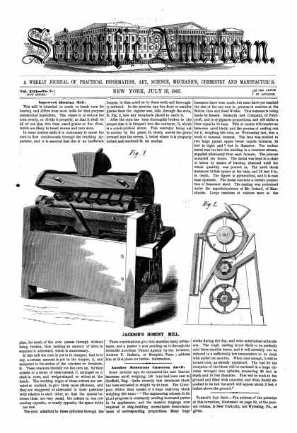 Scientific American - July 15, 1865 (vol. 13, #3)